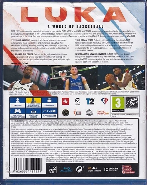 NBA 2K22 - PS4 (B Grade) (Genbrug)